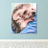 Toile nourrir un petit hérisson de bébé orphelin (Insitu (Plancher de Bois))