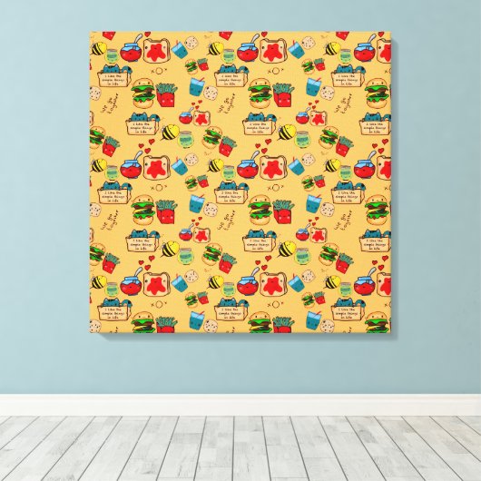 Toile Nous allons ensemble comme .. doodle art (Insitu (Plancher de Bois))