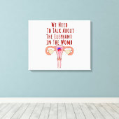 Toile Nous devons parler de l'éléphant dans le ventre (Insitu (Plancher de Bois))