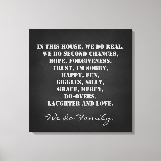 Toile Nous faisons ici des citations familiales Imprimer (Recto)