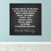 Toile Nous faisons ici des citations familiales Imprimer (Insitu (Plancher de Bois))