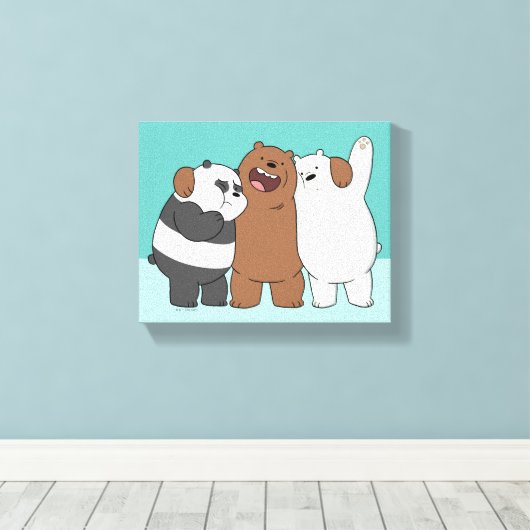 Toile Nous, Groupe Ours Nus Hug (Insitu (Plancher de Bois))