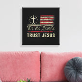 Toile Nous Le Peuple Confiance Jésus - USA Drapeau Chris (Insitu(Salon))