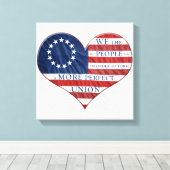 Toile Nous Le Peuple Le Coeur Du Drapeau Américain (Insitu (Plancher de Bois))