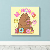 Toile Nous Ours Nus - Grizz Donut Munchies! (Insitu (Plancher de Bois))