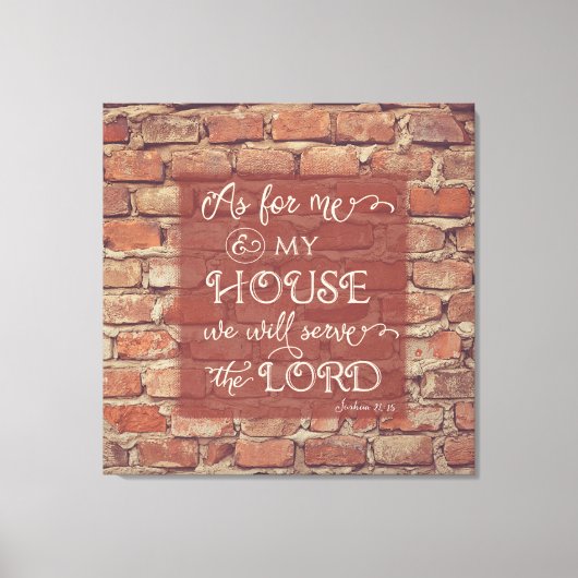 Toile Nous Serons le Seigneur - Josué 24:15 (Recto)