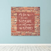 Toile Nous Serons le Seigneur - Josué 24:15 (Insitu (Plancher de Bois))