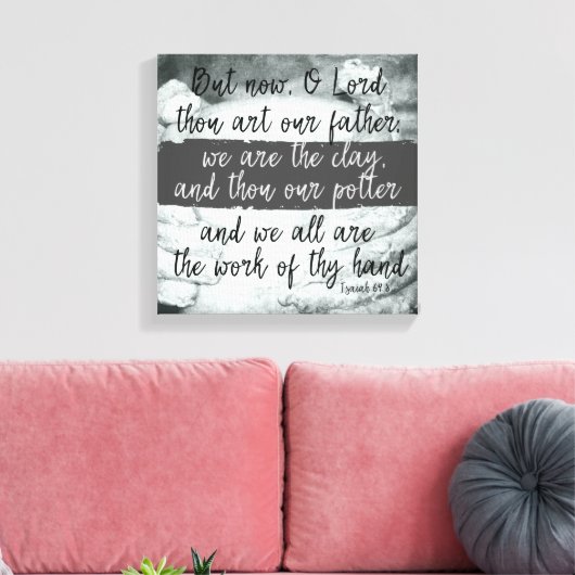 Toile Nous sommes l'Argile ; Tu es l'Ecriture Potter (Insitu(Salon))