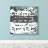 Toile Nous sommes l'Argile ; Tu es l'Ecriture Potter (Insitu (Plancher de Bois))