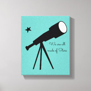 Toile Nous sommes tous faits de citations de télescope S