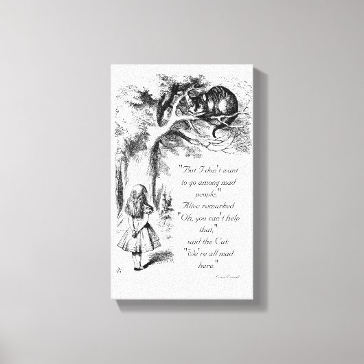 Toile Nous sommes tous fous ici (Recto)