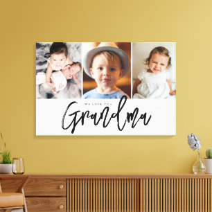 Toile Nous t'aimons Mamie photos personnalisées de petit
