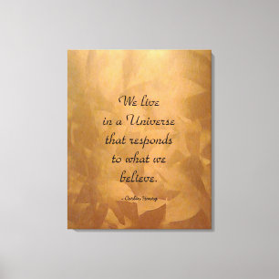 Toile Nous Vivons Dans Une Citation De L'Univers - Cuivr