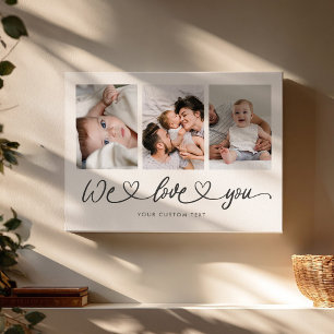 Toile Nous vous aimons Cœur Moderne Script Collage de ph
