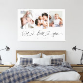 Toile Nous vous aimons Cœur Moderne Script Collage de ph (Insitu(Chambre))
