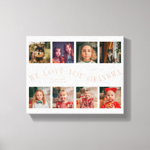 Toile Nous vous aimons grand-mère 8 Grille de photos p