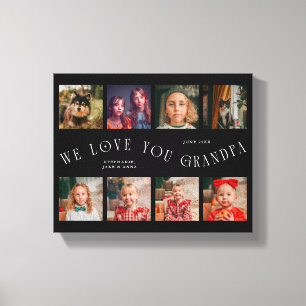 Toile Nous vous aimons grand-père 8 Grille de photos N