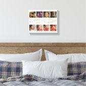 Toile Nous Vous Aimons Papi | 8 Grille de Photos Crème (Insitu(Chambre))