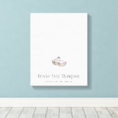 Toile Nouveau Bébé imprimé d'empreintes digitales Livre  (Insitu (Plancher de Bois))