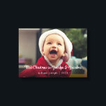 Toile Nouveau bébé Notre premier Noël en grand-parents<br><div class="desc">Cette simple impression de toile photo sera un grand cadeau de Noël pour les nouveaux grands-parents. Tout le texte peut être customisé, y compris changer "grand-père & grand-mère" en "papa & nana" ou n'importe quel libellé de votre choix. Ajoutez votre propre photo pour créer le souvenir parfait de Noël pour...</div>