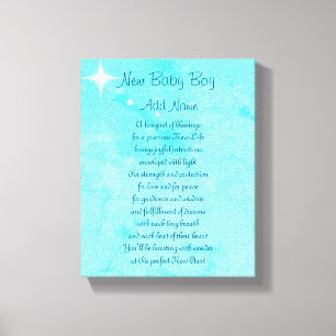 Toile Nouveau bébé personnalisé garçon