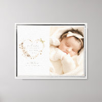Nouveau bébé Photo bienvenue Coeur