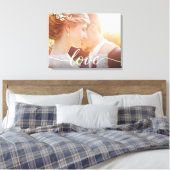Toile Nouveau mariés Mariage Custom Photo Love script (Insitu(Chambre))