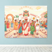 Toile Nouvel An bengali (Insitu (Plancher de Bois))