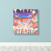 Toile Nouvel an lunaire chinois | Aquarelle de fête (Insitu (Plancher de Bois))