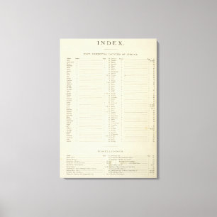 Toile Nouvel atlas topographique d'index