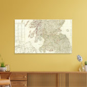 Toile Nouvelle carte correcte de l'Écosse (Insitu(Salon))
