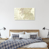 Toile Nouvelle carte correcte de l'Écosse (Insitu(Chambre))