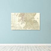 Toile Nouvelle carte correcte de l'Écosse (Insitu (Plancher de Bois))