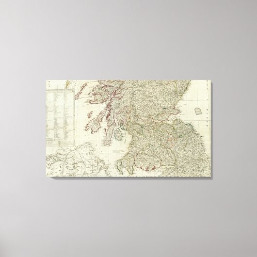 Toile Nouvelle carte correcte de l'Écosse (Recto)