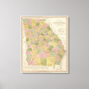 Toile Nouvelle carte de la Géorgie