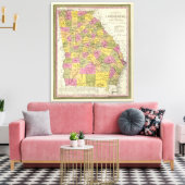 Toile Nouvelle Carte De La Géorgie (Insitu(Salon))