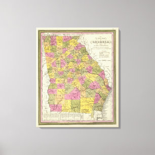 Toile Nouvelle carte de la Géorgie