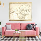 Toile Nouvelle carte de l'Amérique du Nord (Insitu(Salon))