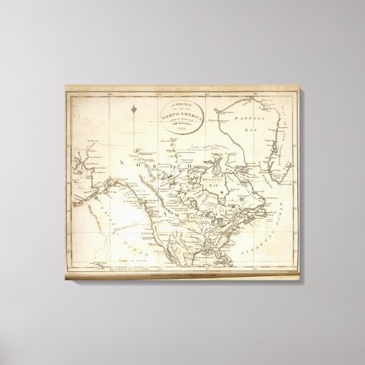 Toile Nouvelle carte de l'Amérique du Nord (Recto)