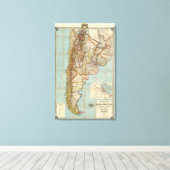 Toile Nouvelle carte de l'Argentine (Insitu (Plancher de Bois))