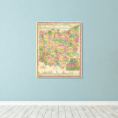 Toile Nouvelle Carte De L'Ohio (Insitu (Plancher de Bois))