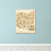 Toile Nouvelle Carte De L'Ohio (Insitu (Plancher de Bois))