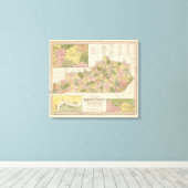 Toile Nouvelle Carte Du Kentucky 2 (Insitu (Plancher de Bois))