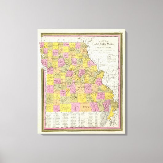 Toile Nouvelle Carte Du Missouri 2 (Recto)