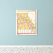 Toile Nouvelle Carte Du Missouri 2 (Insitu (Plancher de Bois))