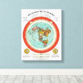 Toile Nouvelle carte standard du monde Terre plate Terre (Insitu (Plancher de Bois))