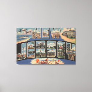 Toile Nouvelle lettre ScenesNew Jersey de JerseyLarge