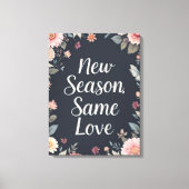 Toile Nouvelle Saison Même Amour Art Floral Foncé (Recto)