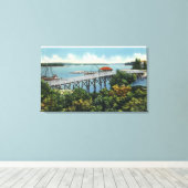 Toile Nouvelle vue du pont de pied de l'île Capital (Insitu (Plancher de Bois))