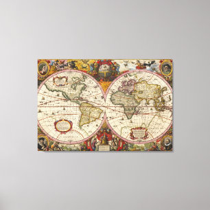 Toile Nova Totius Terrarum Orbis Géographia Ac Hydrogra
